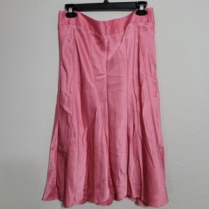 Theory Pink Satin Skirt